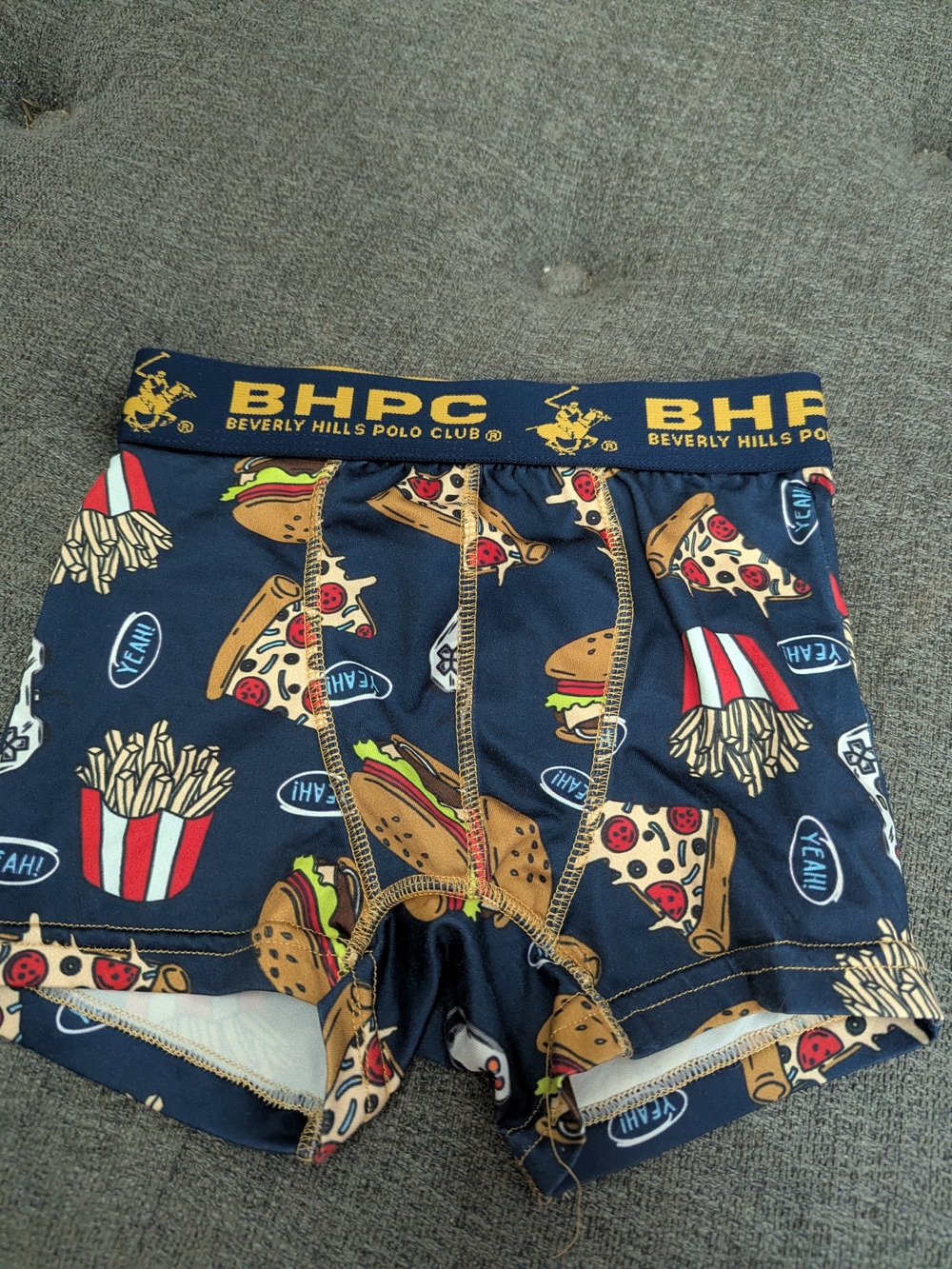 Beverly Hills Polo Club Navy Boys Novelty Food Print Boxer Briefs